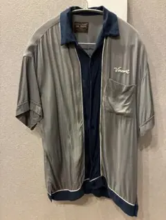 MR. OLIVE ボウリングシャツ S グレー/ネイビー