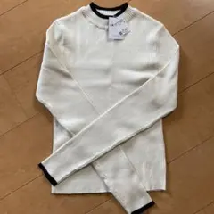 INGNI アイボリー リブ編みセーター M