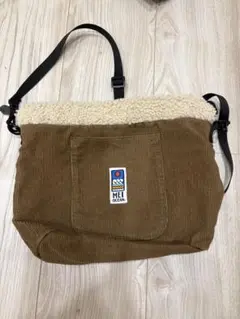 MEI ブラウン コーデュロイ ショルダーバッグ