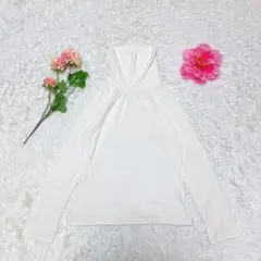 【MK KLEIN+】セーター(40)タートルネック/ホワイト/無地/シンプル