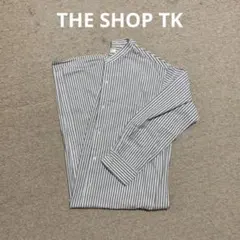 THE SHOP TK ストライプ長袖ロングシャツ Lのサムネイル