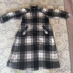 チェック柄ロングコート