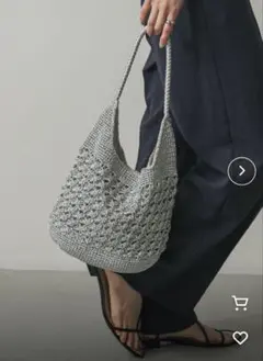 アーバンリサーチ　メタリックヤーンバッグ　　シルバー