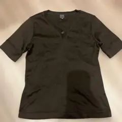 calvin klein jeans VネックTシャツ　黒　レディース