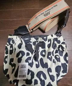 JaVa 2WAY レオパード 巾着 ショルダーバッグ