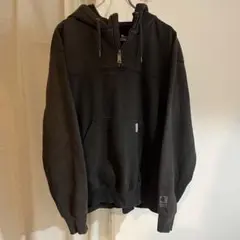 【希少2XL】カーハート ハーフジップパーカー レインディフェンダー 黒のサムネイル