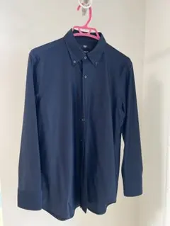 ユニクロ スーパーノンアイロンジャージースリムシャツ ボタンダウン　裄丈80cm