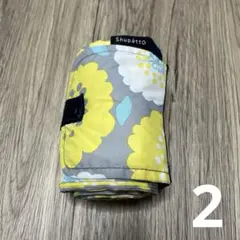 Shupatto 花柄エコバッグ グレー/イエロー　Lサイズ　2