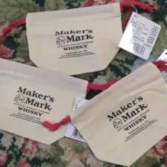 Maker's Mark　オリジナルポーチ　3個セット　非売品　巾着のサムネイル