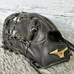 美品】ミズノ グローバルエリート H Selection01 軟式グローブ 黒