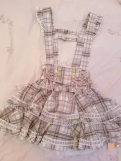 LIZLISA はしごリボンチェックティアードスカパン