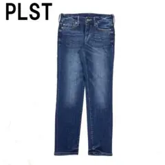 A7601 プラステ デニム ジーンズ 綿 ストレッチ テーパード 青 紺 24