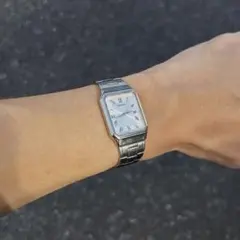 美品 セイコー 稼働 90s 腕時計 タンク レクタンギュラー ローマン