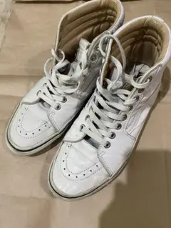VANS PREMIUM SK8-Hi 38メタルプレートホワイトレザー28cmのサムネイル