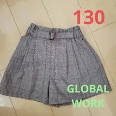 GLOBAL WORK チェック柄 ショートパンツ 130