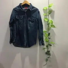リーバイス デニムシャツ 長袖 レッドタブ インディゴ L コットン100%