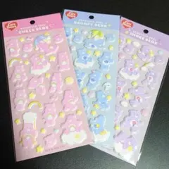 ☆匿名発送☆海外 公式 ケアベア グランピー シェア シールセット ぷくぷく