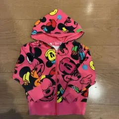 ディズニーリゾート　パーカー　ミニー　100センチ　トレーナー　総柄　限定