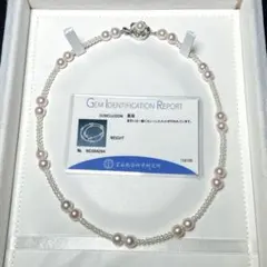あこや真珠 × ベビーパール デザイン ネックレス 3.4〜7.5㎜ M783