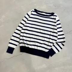 美品です♪ 5351プールオム Vネックグレーストライプニット size3日本 