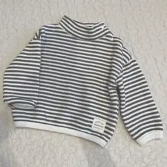 makepono✱ボーダートップス　80サイズ　裏地あったか　裏起毛