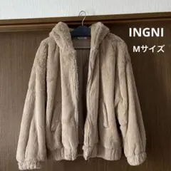 美品【イング】ファーブルゾンパーカー　Mサイズ 羽織りモコモコ