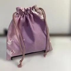ハンドメイド 和柄　うさぎ柄グラデーション巾着袋