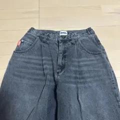9090ダークグレー ワイドレッグデニム