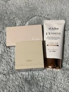d'Alba トーンアップサンクリーム & Visee フェイスパウダー&フジコ