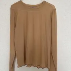 ZARAサイズＬ　ベージュシースルートップス