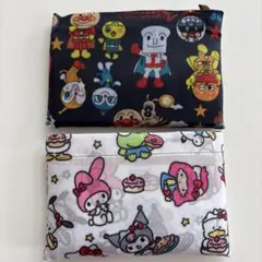 アンパンマンとサンリオ エコバッグ2つセット