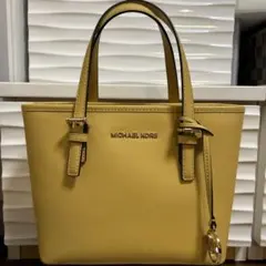 MICHAEL KORS イエロー ハンドバッグ（ショルダー付）