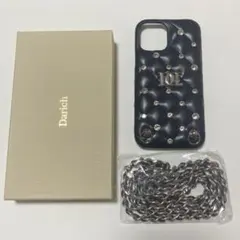 Darich iPhone12 12pro キルティングビジュー　黒