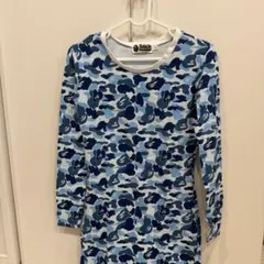 A BATHING APE 長袖 ワンピース 迷彩柄 ブルー ミニワンピ 2026年最新】A BATHING APE 柄：花柄 レディース 長袖・七分袖ミニ