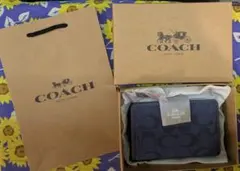 【24H限定特価】COACH/アウトレット 二つ折り財布(デニム/ダークデニム)のサムネイル