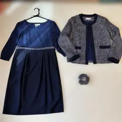スウィートマミー　マタニティ　フォーマル　スーツ　卒園　入学　ネイビー
