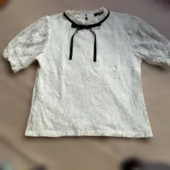 INGNI レース ホワイト Tシャツ 半袖 リボン付き