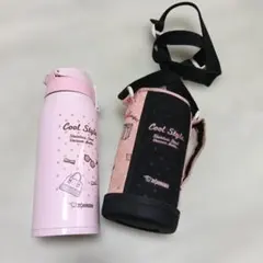 象印　水筒　ピンク　女の子　水筒カバー付き　【中古】のサムネイル