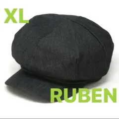 RUBEN キャスケット 大きいサイズ メンズ レディース ブラック デニム