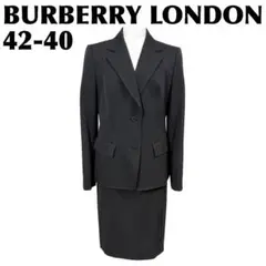 【美品】 BURBERRY スカートスーツセットアップ 42/40 ブラック