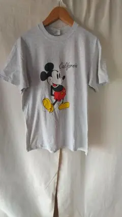 ビンテージ90年代ベルバシーンミッキーマウスプリントTシャツUSA製L