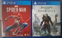 スパイダーマン　アサシンクリードヴァルハラ　PS４　2本セット
