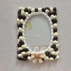 ホイップデコトレカケース ダークブラウン・アイボリー×ホワイト ポップクリーム