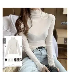 タートルネックメロウシアートップス[dk867]