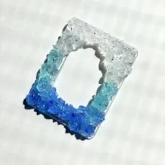 【No.259】ホイップデコ　トレカケース　硬質ケース　高透明クリア水色青　結晶