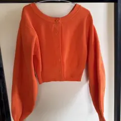 SLY ショート丈オレンジ カーディガン