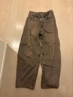 GU バレルレックジーンズ　ブラウン　L