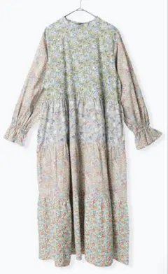 TSUHARU⋈ 【LIBERTY】パッチワーク切替ワンピース