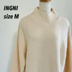 イング INGNI ハイネック ゆったりニット セーター うすピンク M