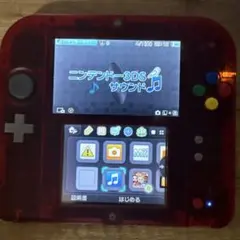 ニンテンドー2DSクリアレッド本体(動作確認済み)ソフト読み込みOK